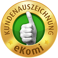 Ausgezeichnet durch das eKomi Siegel Gold!